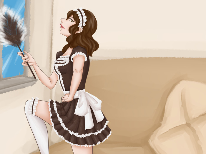 Act like a french maid. 
